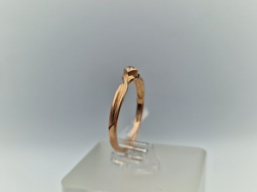 Zelta gredzens ar cirkoniju, 1.16 g, izm. 17.5