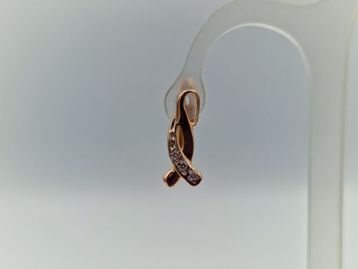 Zelta auskari ar cirkoniju, 1.68 g