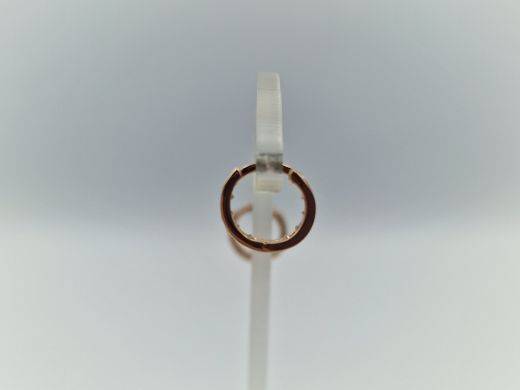 Золотые серьги с цирконом, 1.08 г