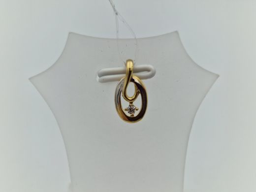 Zelta kulons ar cirkoniju, 0.56 g