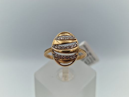 Zelta gredzens ar cirkoniju, 2.9 g