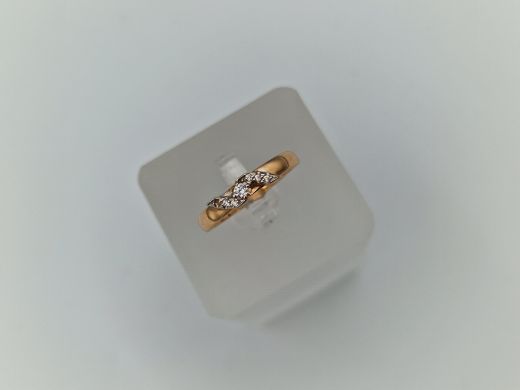 Zelta gredzens ar cirkoniju, 1.14 g, izm. 16