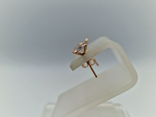 Zelta auskari ar cirkoniju, 0.78 g