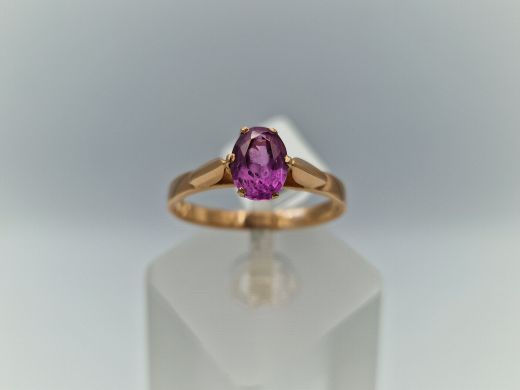 Zelta gredzens ar koraļļi, 3.05 g, izm. 19.5