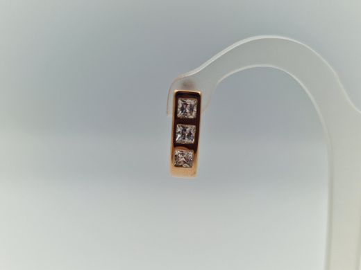 Zelta auskari ar cirkoniju, 2.91 g