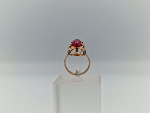 Zelta gredzens ar cirkoniju, 4.28 g, izm. 16