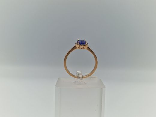 Zelta gredzens ar cirkoniju, 2.82 g, izm. 17.5