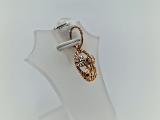 Zelta kulons ar cirkoniju, 1.33 g