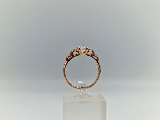 Zelta gredzens ar cirkoniju, 1.43 g, izm. 16.5