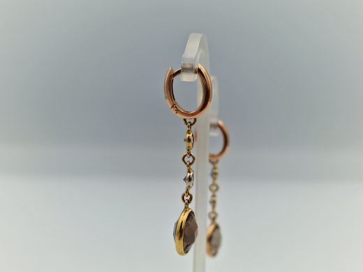 Zelta auskari ar cirkoniju, 4.58 g