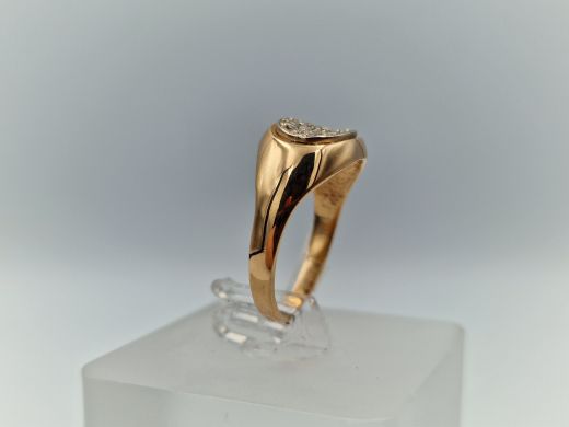 Zelta gredzens ar cirkoniju, 2.63 g, izm. 17