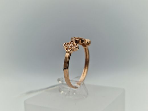 Zelta gredzens ar cirkoniju, 1.22 g, izm. 17.5