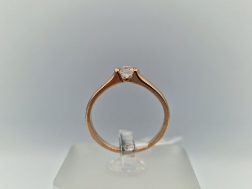 Zelta gredzens ar cirkoniju, 1.65 g, izm. 16.5