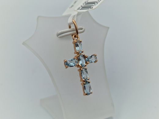 Золотой кулон с топазом, 1.49 г