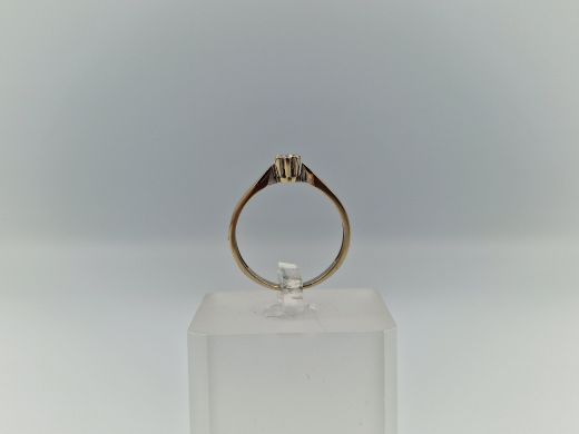 Zelta gredzens ar briljantu, 1.62 g, izm. 17