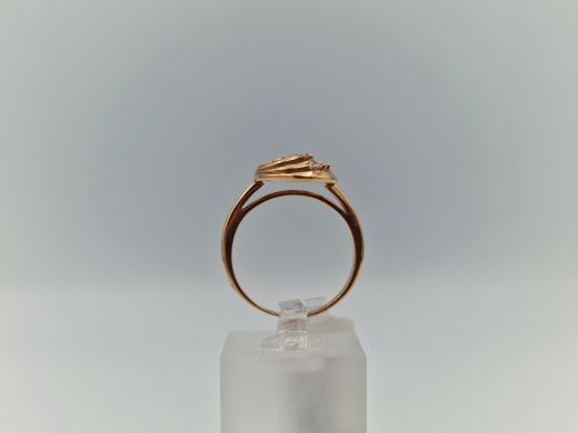 Zelta gredzens ar cirkoniju, 3.21 g, izm. 17.5