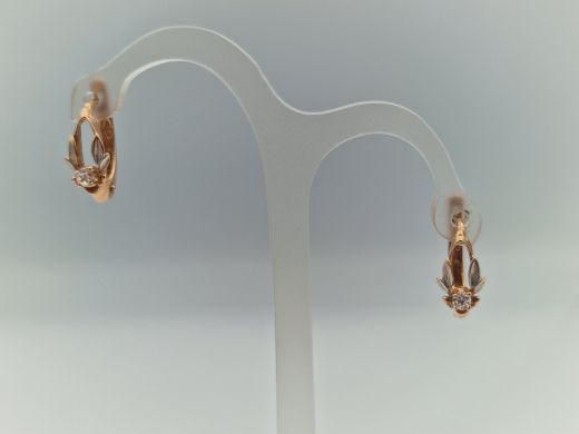 Zelta auskari ar cirkoniju, 1.93 g