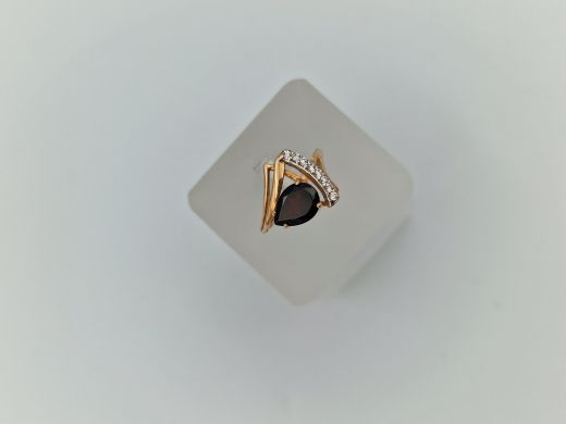 Zelta gredzens ar cirkoniju, 1.79 g, izm. 14.5