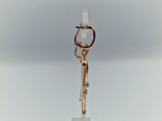 Zelta auskari ar cirkoniju, 4.78 g