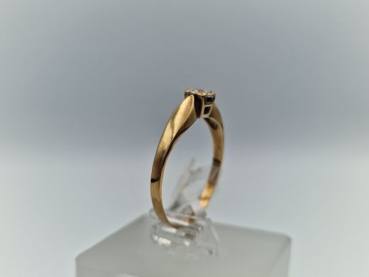 Zelta gredzens ar briljantu, 1.74 g, izm. 18.5