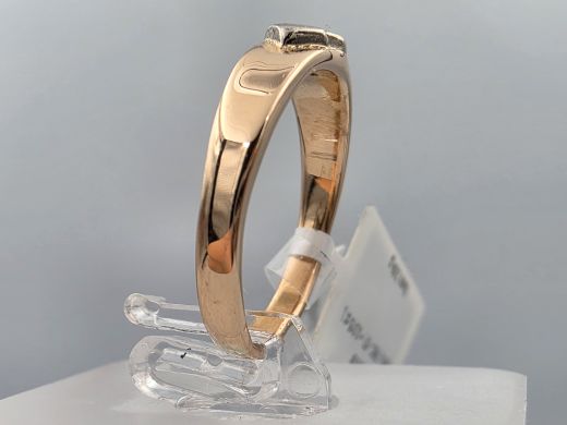 Gold ring with diamond, 2.64 g, size 16