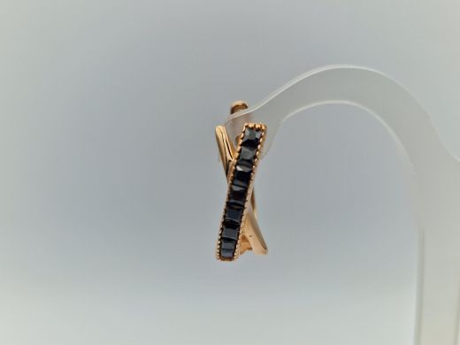 Золотые серьги с цирконом, 3.48 г