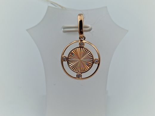 Zelta kulons ar cirkoniju, 1.41 g