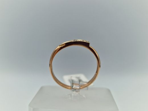 Zelta gredzens ar cirkoniju, 2.23 g, izm. 18