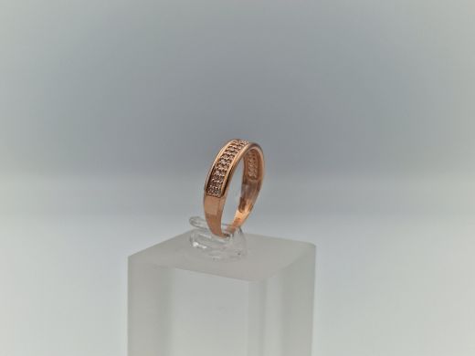 Zelta gredzens ar cirkoniju, 1.98 g, izm. 17.5