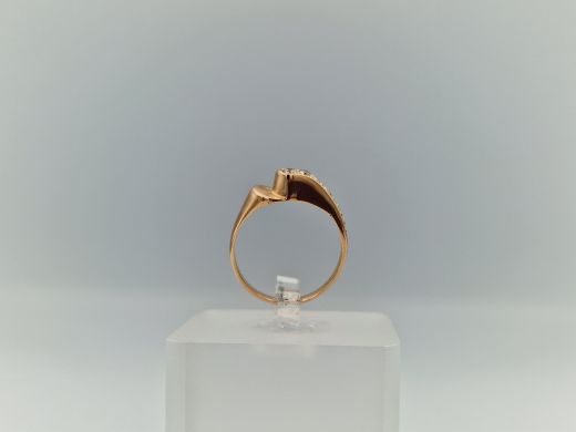 Zelta gredzens ar cirkoniju, 1.92 g, izm. 15