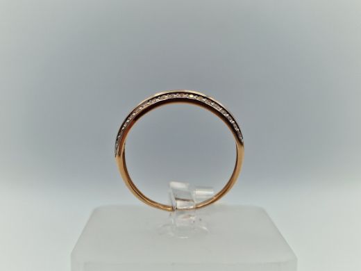 Zelta gredzens ar cirkoniju, 1.7 g, izm. 18