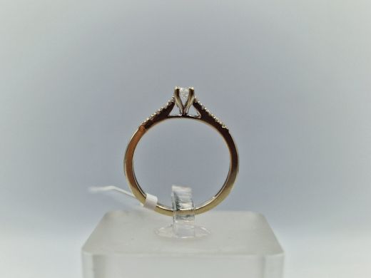 Zelta gredzens ar briljantiem, 1.91 g, izm. 16