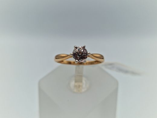 Zelta gredzens ar cirkoniju, 1.26 g, izm. 16