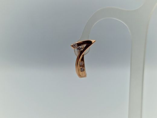 Zelta auskari ar cirkoniju, 2.41 g