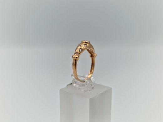 Zelta gredzens ar cirkoniju, 1.98 g, izm. 17.5