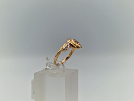 Zelta gredzens ar cirkoniju, 1.93 g