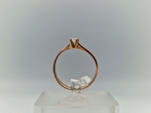 Zelta gredzens ar cirkoniju, 1.61 g, izm. 16.7