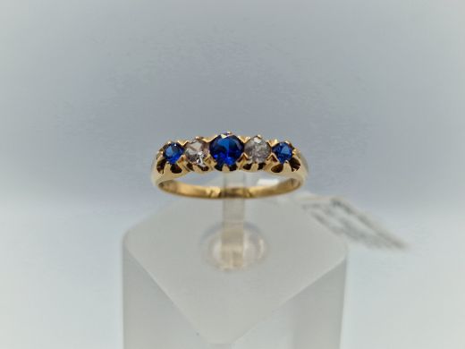 Zelta gredzens ar cirkoniju, 2.54 g, izm. 17.6