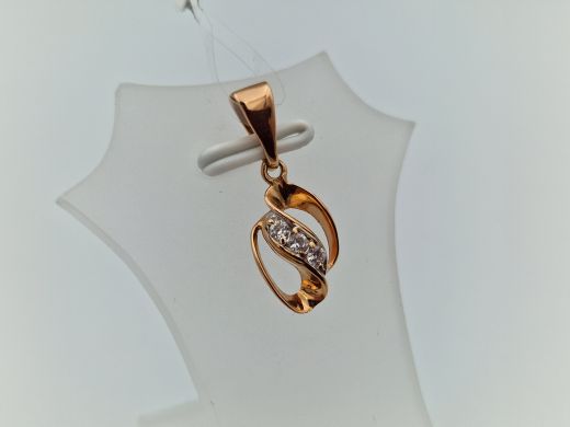 Zelta kulons ar cirkoniju, 0.98 g