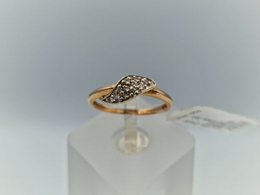 Zelta gredzens ar cirkoniju, 1.58 g, izm. 16.5