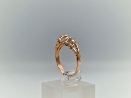 Zelta gredzens ar cirkoniju, 2.28 g