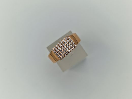 Zelta gredzens ar cirkoniju, 3.02 g, izm. 19