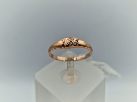 Zelta gredzens ar cirkoniju, 1.35 g, izm. 16.5