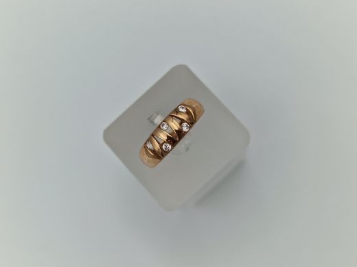 Zelta gredzens ar cirkoniju, 3.22 g, izm. 16.5