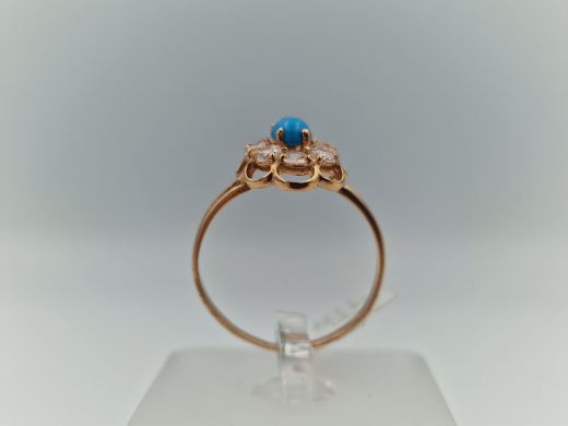 Zelta gredzens ar cirkoniju, 2.11 g, izm. 18.5