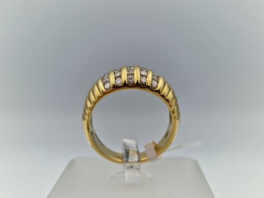 Zelta gredzens ar briljantu, 6.58 g, izm. 16.2