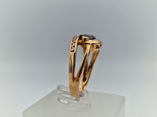 Zelta gredzens ar cirkoniju, 3.86 g, izm. 17