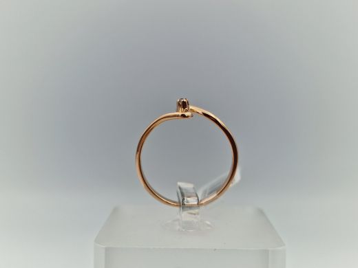 Zelta gredzens ar cirkoniju, 1.17 g, izm. 16.5