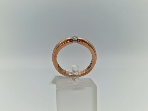 Zelta gredzens ar briljantu, 4.35 g, izm. 18