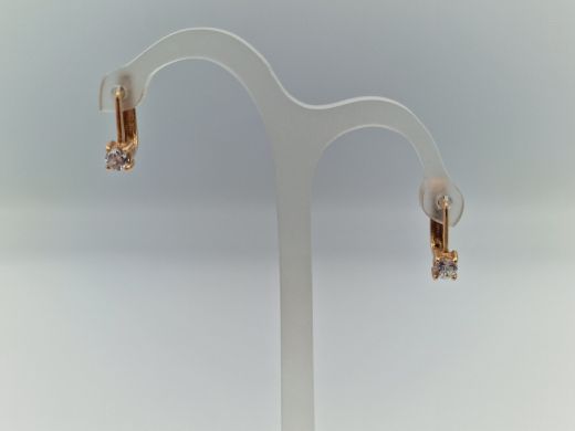 Zelta auskari ar cirkoniju, 1.71 g